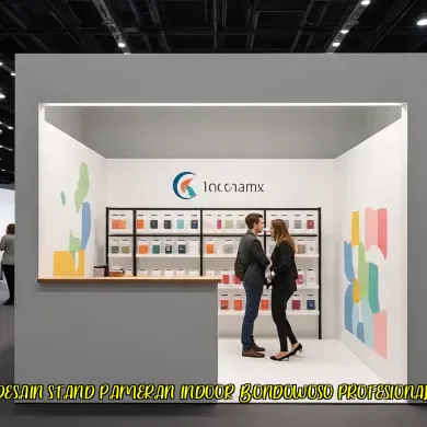 desain stand pameran indoor bondowoso profesional